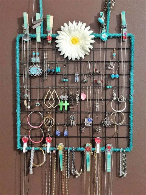 How To Make A Diy Wall Hanging Jewelry Organizer Jewelry Organizer