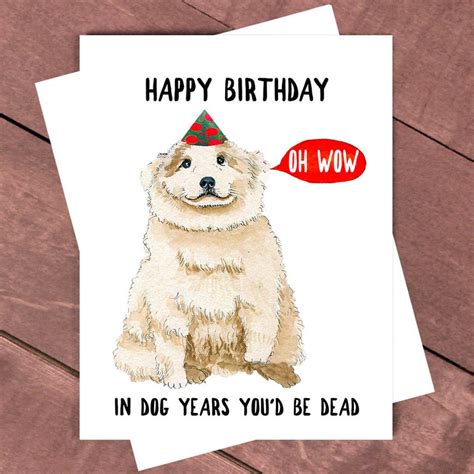 Samoyed Dog Funny 30th Birthday Card In Dog Years Youd Be Etsy