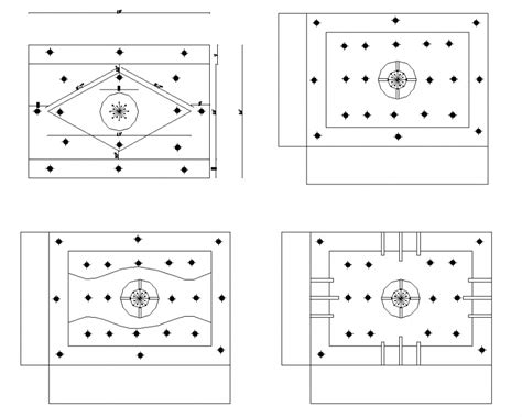 Ceiling Different Patterns Detail Autocad File Cadbull