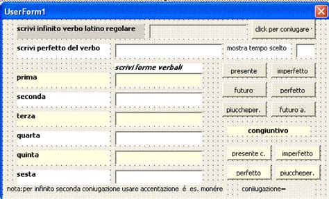 Esercizi Verbi Latino 1 Coniugazione - coniugazione verbi latini con visual basic