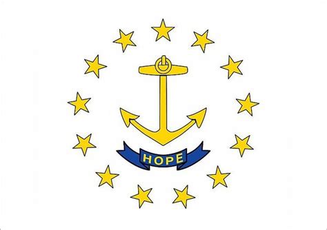 Print Of Rhode Island State Flag Islands Flag Rhode Island State Flags