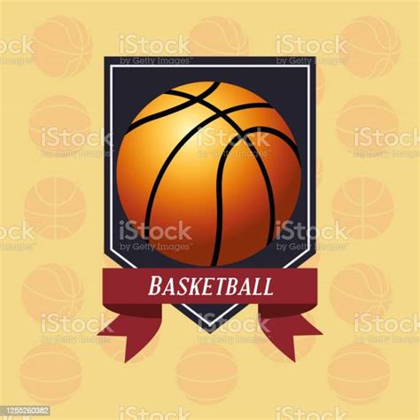 Basketball Sport Poster With Balloon Stock Illustration Download