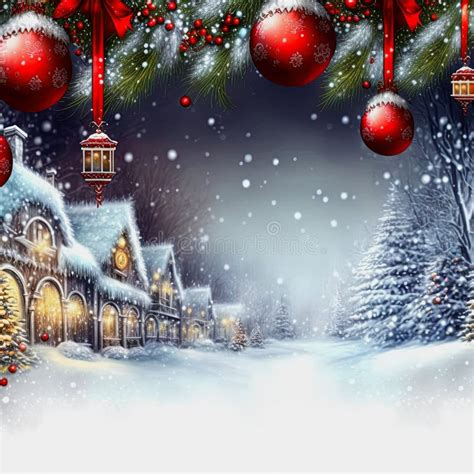 Ai Generated Christmas Background Illustration Stock Illustration