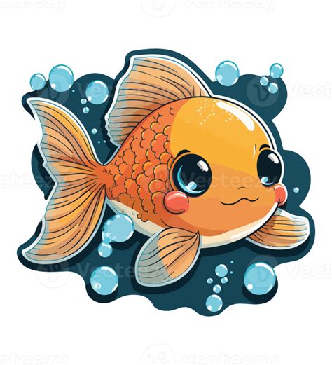 Cute Kawaii Goldfish 22185991 Png