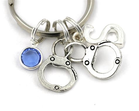 Handcuffs Key Ring Personalized Handcuffs Keychain With Etsy