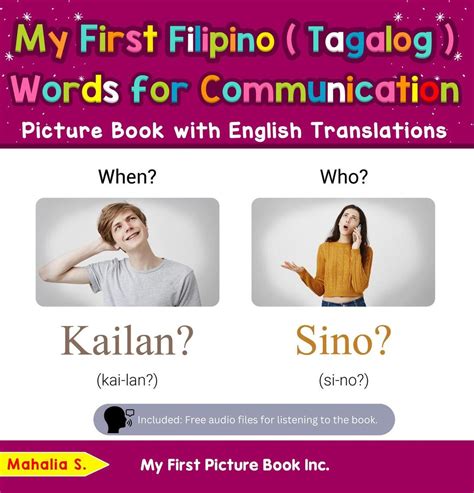 My First Filipino Tagalog Words For Communication Picture Book With