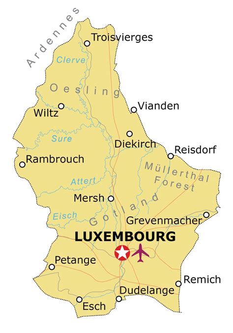 Map Of Luxembourg Gis Geography