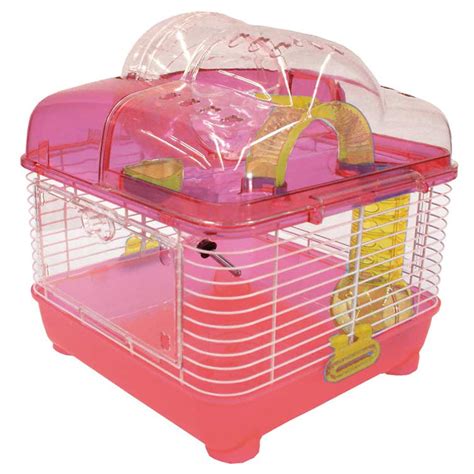 Yml Clear Pink Hamster Cage 10 L X 10 W X 12 H Petco Hamster