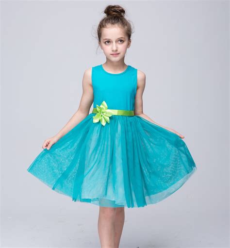 New Design Summer Dress 2017 For Kids Sleeveless Dresses Kids Party