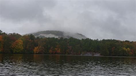 Stone Mountain Lake With Fog Youtube