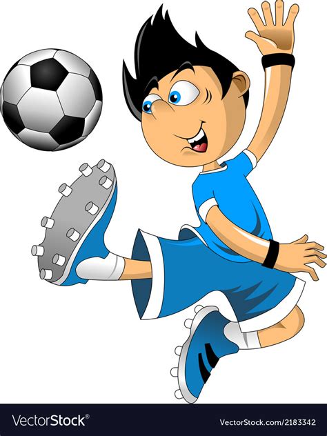 Soccer Players Cartoon Royalty Free Vector Image