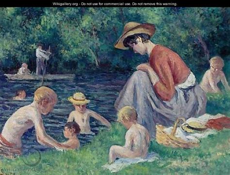 The Bathing In The Cure Maximilien Luce Wikigallery Org The Largest Gallery In The World