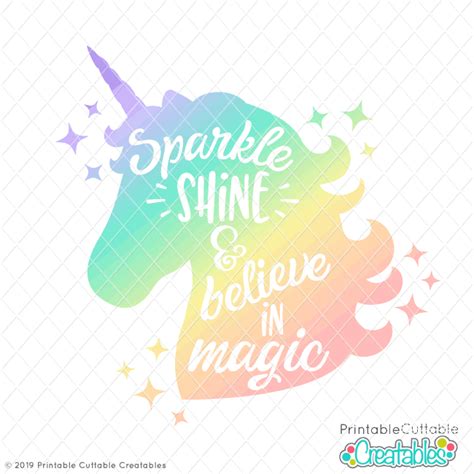 Believe in Magic Unicorn Free SVG File for Silhouette