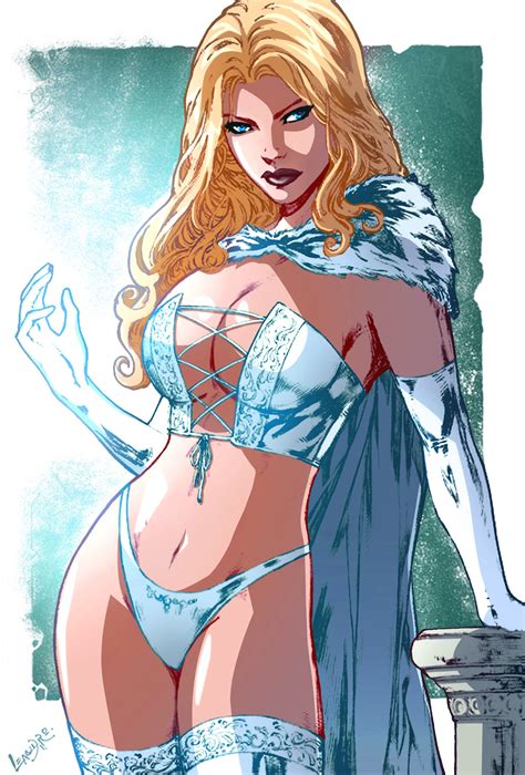 Emma Frost colored by watarusan on deviantART Super héroe Superhéroes Marvel