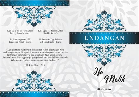Download Template Undangan Pernikahan Islami Cdr 5 Desain Undangan