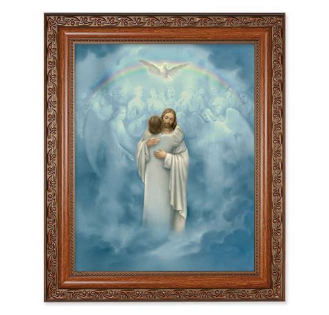 Christ Welcoming Home Mahogany Finished Framed Art Buy Religious