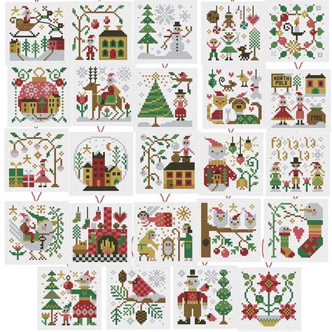 herrschners® christmas mini ornaments counted cross stitch kit