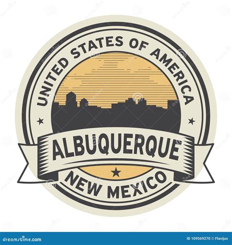 Stamp Or Label With Name Of Albuquerque New Mexico Stock Vector