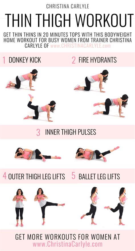 Thin Thigh Workout How To Get Slim Legs 27 Infographics That Help You