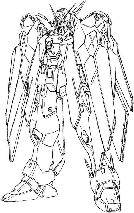 Gundam Coloring Pages Sketch Coloring Page