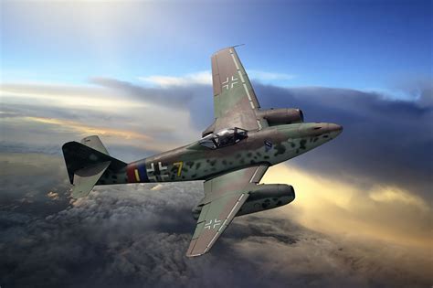 Wallpaper Airplane Me 262 Painting Art Aviation