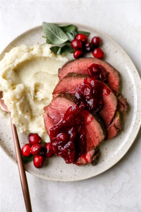 Place roasted peppers in food processor and add garlic, parsley, olives, salt and pepper. Beef Tenderloin with Red Wine Cranberry Sauce