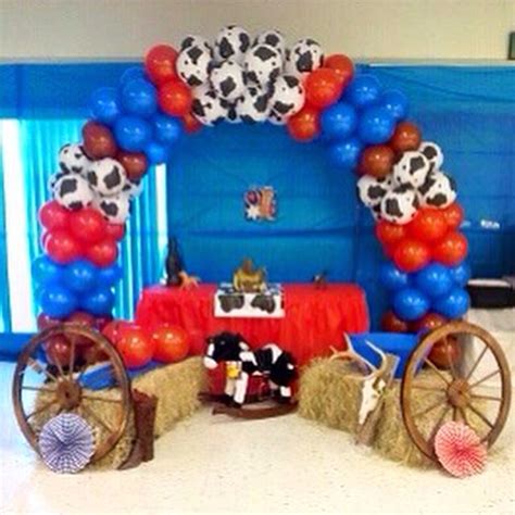 Western Theme Balloon Arch For Baby Shower Cowboy Baby Shower Theme