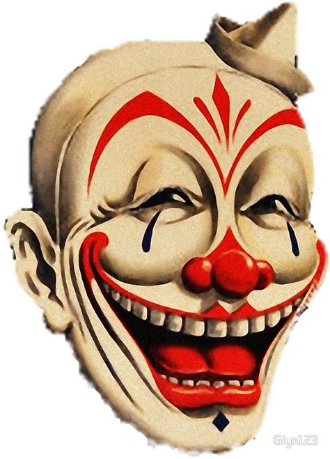 Vintage Bald Headed Scary Clown Face Creepy Scary Clown Face
