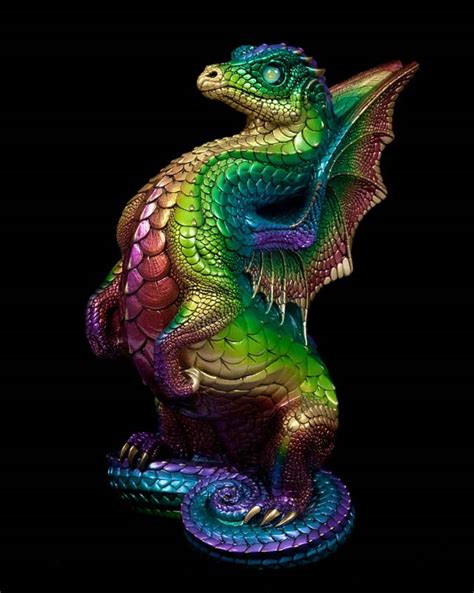 Rising Spectral Dragon Rainbow Windstone Editions