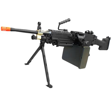 Aandk Full Metal M249 Mkii Saw Airsoft Machine Gun W Drum Magazine