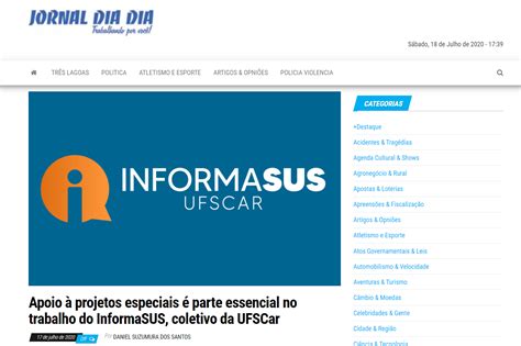 Clipping Informasus Ufscar 18072020 Informasus Ufscar