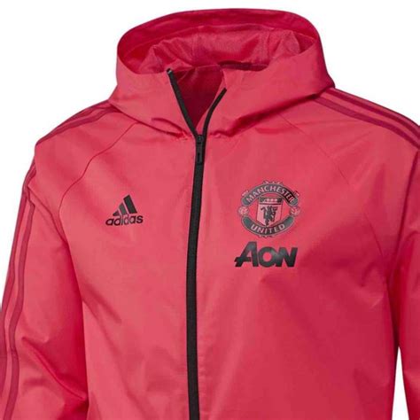 Manchester United Soccer Red Training Rain Jacket 201819 Adidas