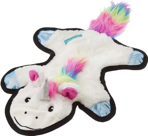 Frisco Flat Plush Squeaking Unicorn Dog Toy