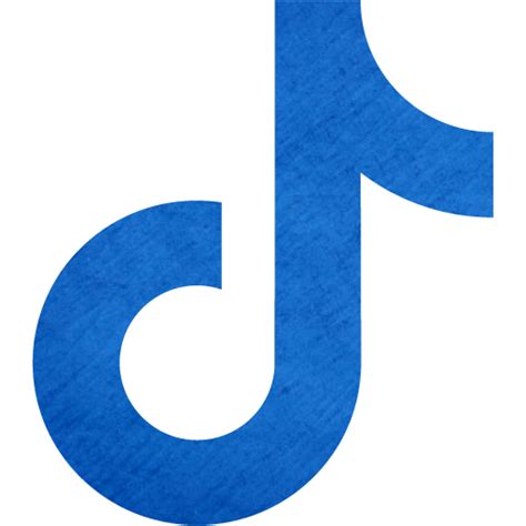 Cardboard blue tiktok icon - Free cardboard blue social icons - Cardboard blue icon set