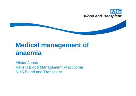 Pdf Medical Management Of Anaemia Transfusion Guidelines Checked