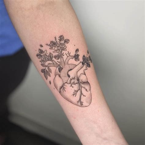 Human Heart With Flowers Tattoo Meaning Best Flower Site