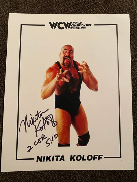 Nikita Koloff Autographed 8x10 Wrestling Photo First Row Collectibles