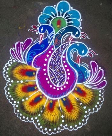 Peacock Rangoli | Peacock Muggulu | Chukkala Muggulu ... So first of all hello readers!