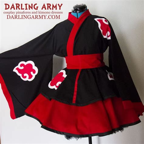 Akatsuki Naruto Shippiden Cosplay Kimono Dress Wa Lolita Skirt