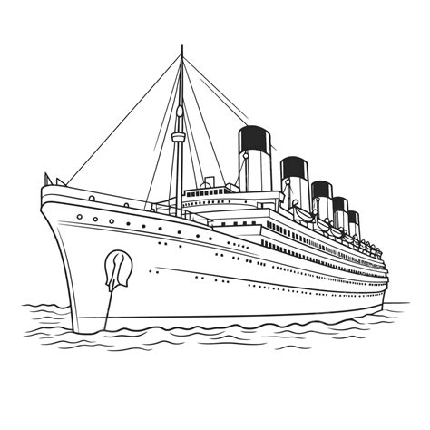Titanic Outline PNG, Vector, PSD, and Clipart With Transparent