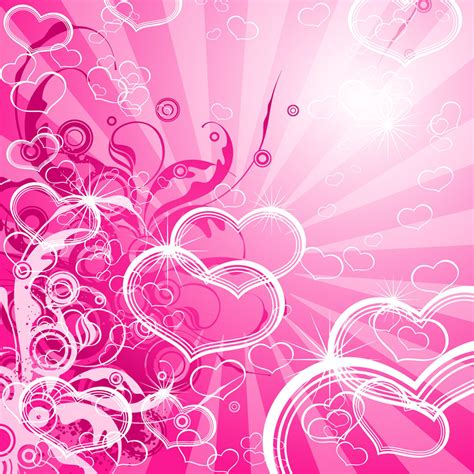 Abstract Pink Hearts Layout Pink Heart Background Design 1800972