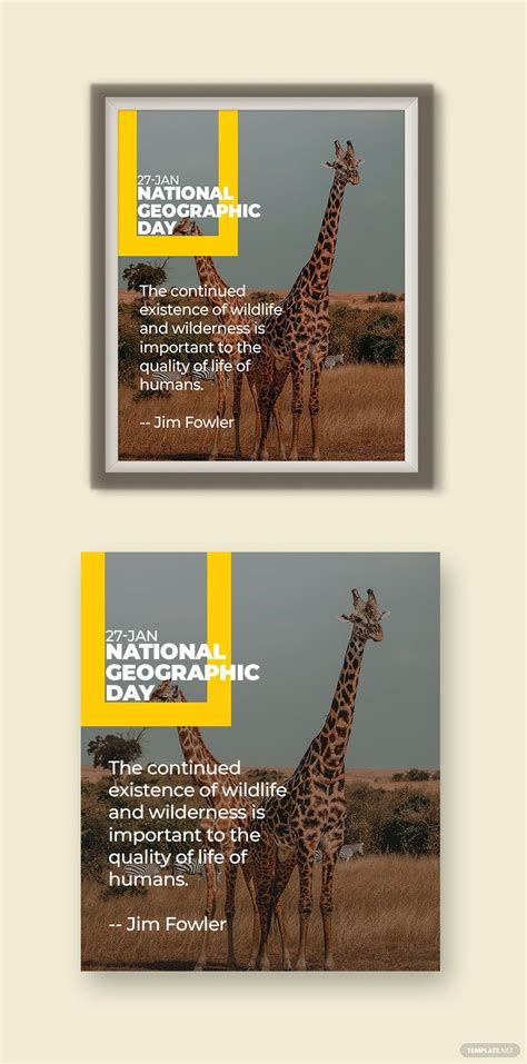 National Geographic Day Quote Image Template In Psd Download