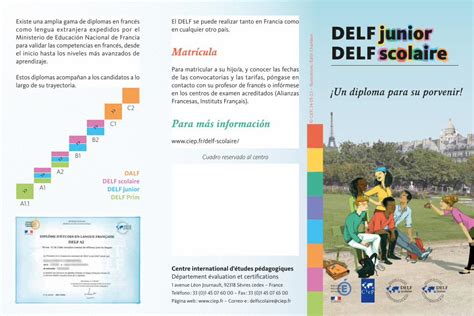 Pdf Delf Junior Matrícula Delf Scolaire Ciepfr · Ministerio De