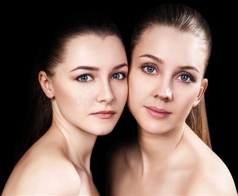Portrait Of Two Sensual Young Women Stock Image Image Of Clean
