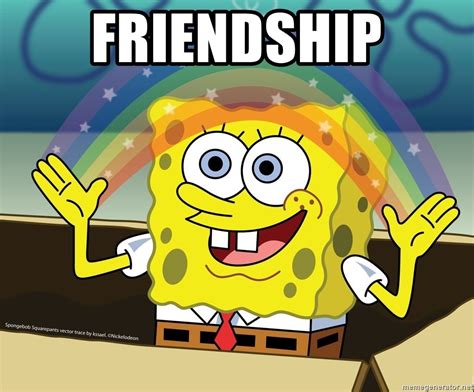 Friendship Spongebob Rainbow Meme Generator