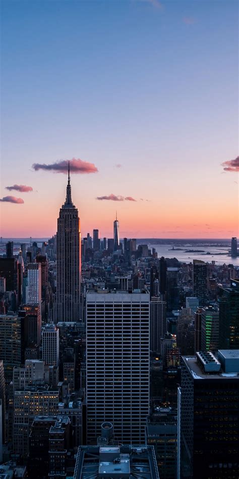 N e w y o r k | #aesthetic #edit. Cityscape, evening, buildings, New York, 1080x2160 ...