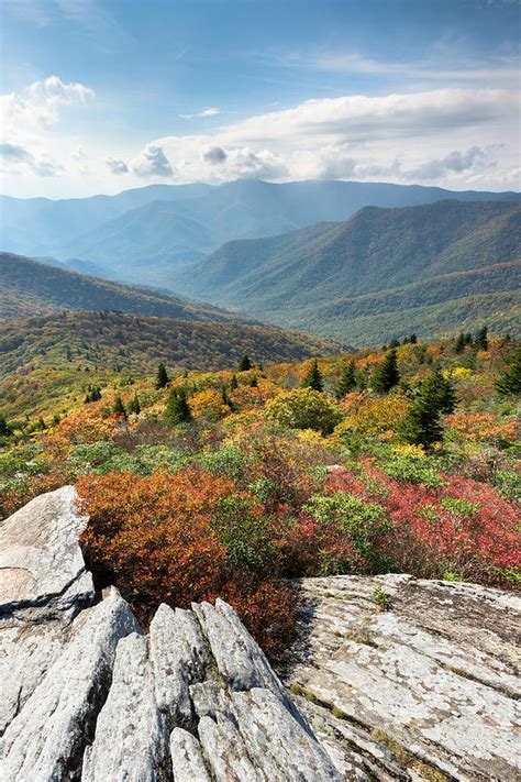 Blue Ridge Southern Appalachian Mountains Autumn Scenic Photograph By