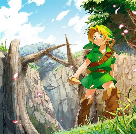 Young Link Traveling Legend Of Zelda Ocarina Of Time Zelda Art