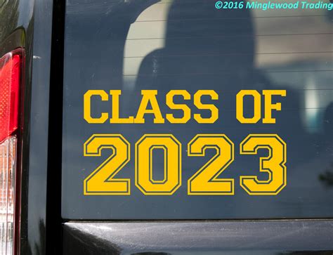 Class Of 2023 Vinyl Sticker Graduate High School College Die Cut Decal