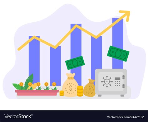 Economic Growth Concept Can Be Used For Landing Vector Image